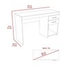 Tuhome Ibare Two Drawer Computer Desk, One Lower Shelf, Light Gray ELZ5696